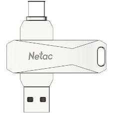 Флешка USB Netac U782C (NT03U782C-512G-32PN/replaced NT03U782C-512G-30PN), 512Gb, USB 3.2/TypeC, R/W 400/150, серебристый