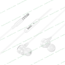 Проводные наушники Hoco M116 белый, внутриканальные, Jack 3.5 мм, встроенный микрофон