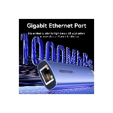 Сетевой адаптер Vention USB 3.0 M/Gigabit Ethernet RJ45+OTG хаб 3xUSB Синий - 0.15м.