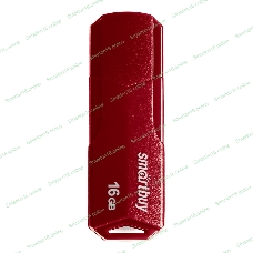 Флешка USB SmartBuy CLUE Burgundy (SB16GbCLU-BG), 16Gb, USB 2.0, R/W 20/10, красный