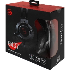 Гарнитура Bloody G437 чёрный, проводная, подсветка