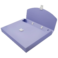 Папка-портфель Бюрократ Pastel PASTPP01VIO 1 отделение, A4, пластик, 0.7мм, фиолетовый