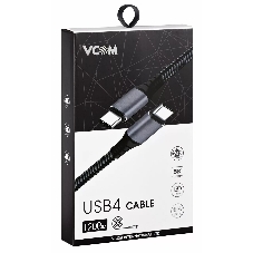 Кабель Thunderbolt4/USB4 Type-C, 5K@60Hz, 40Gbps, PD 100W, 5A, VCOM, 1.2м CU540M-1.2M