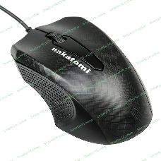 Мышь проводная Nakatomi MON-07U черный, 800 dpi, USB, кнопки - 3