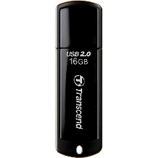 Флешка USB Transcend JetFlash 350 (TS16GJF350), 16Gb, USB 2.0, R/W 15/7, черный