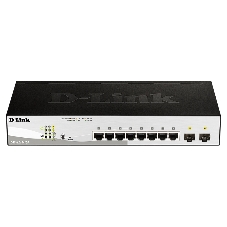 Коммутатор D-Link DGS-1210-10P/F3A, 8×1 Гбит/с + 2×1 Гбит/с SFP, настраиваемый