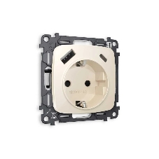 Комплект механизма электрической розетки OMEGA Бежевый глянец 2USB A+C 20W (быстрая зарядка) с/з QUANT (OP3100, VM160) MO310010 Комплект механизма электрической розетки OMEGA Бежевый глянец 2USB A+C 20W (быстрая зарядка) с/з QUANT (OP3100, VM160) MO310010