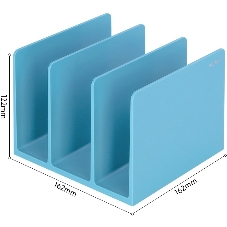 Подставка-ограничитель для книг Deli NS006BLUE Nusign 162x162x122мм синий