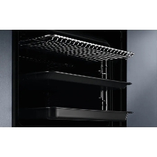 Духовой шкаф электрический Electrolux с конвекцией, приготовление на пару, объем 72 л, 10 режимов, автопрограммы, очистка пиролитическая, 3 стекла в дверце, направляющие проволочные + телескопические (1 уровень)