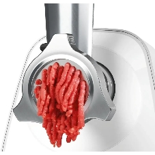 Мясорубка электрическая Bosch MFW2510W белый, 1500 Вт, 1.7 кг/мин, защита от перегрузки, насадки - 3