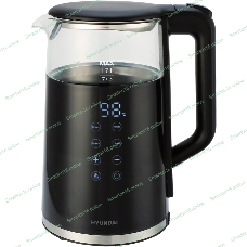Чайник электрический Hyundai HYK-G5403 1.7л. 2200Вт черный корпус: стекло