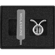 Шильд-символ Moleskine Zodiac Телец, металл, серебристый, коробка с европодвесом, PINTAURUSSILV
