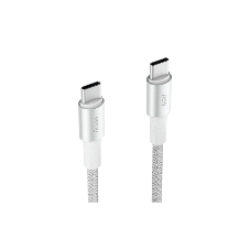 Кабель OLMIO MASTER, Type-C - Type-C, 60W 3A, 1.2м, тканевая оплетка, белый