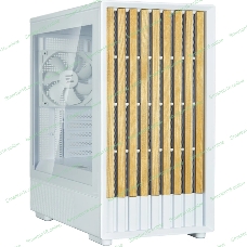 Компьютерный корпус Zalman P10 NAMU, MATX, белый, WINDOW, FRONT COVER WALNUT, 2x3.5