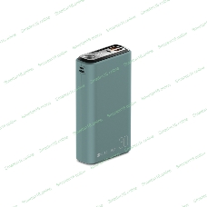 Портативный аккумулятор OLMIO QS-30, 30000mAh, 22.5W, QuickCharge3.0/PowerDelivery, LCD, темно-зеленый