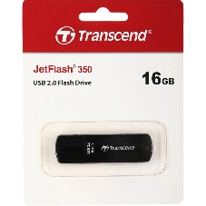Флешка USB Transcend JetFlash 350 (TS16GJF350), 16Gb, USB 2.0, R/W 15/7, черный