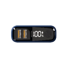 Портативный аккумулятор OLMIO QS-10, 10000mAh, 22.5W, QuickCharge3.0/PowerDelivery, LCD, темно-синий