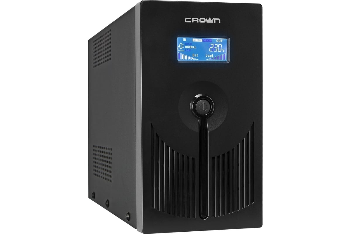 Источник бесперебойного питания Crown CMU-SP800EURO LCD/800 ВА/450 Вт/4 x евророзетка с заземлением (Schuko)