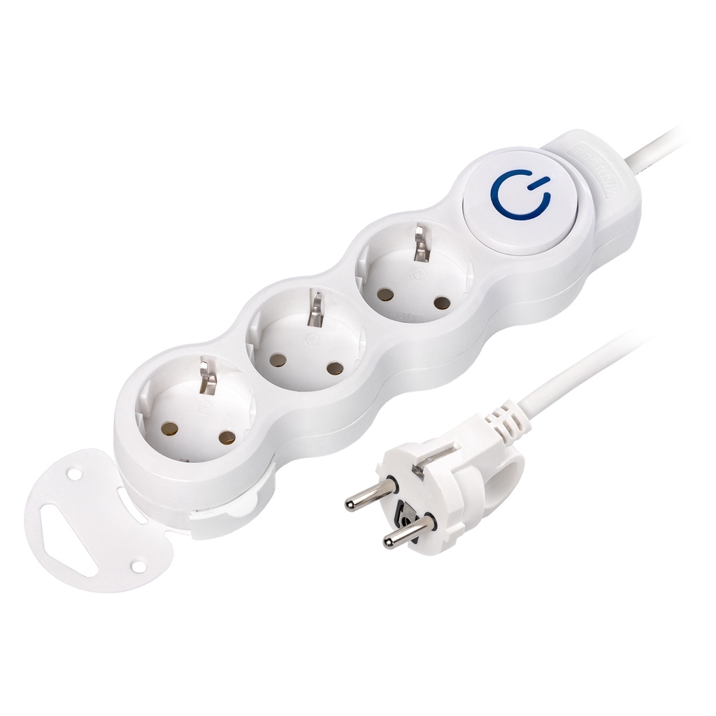 Удлинитель Smartbuy (SBE-16-3-03m-ZS) 3 роз х 3,0 м - белый
