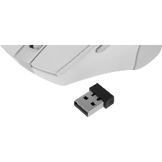 Мышь беспроводная A4Tech Fstyler FG35 серебристый/белый, 2000 dpi, радиоканал, USB, кнопки - 6