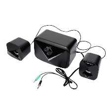 Акустическая система 2.1 Gembird, 11Вт, пластик, рег.громкости, RGB подсветка, черный