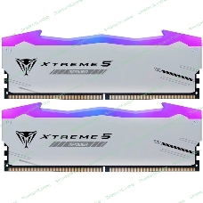 Оперативная память Patriot Viper Xtreme 5, DDR5, 48Gb (2x24GB), 6400MHz, CL32, DIMM, с радиаторами, RGB, серебристый