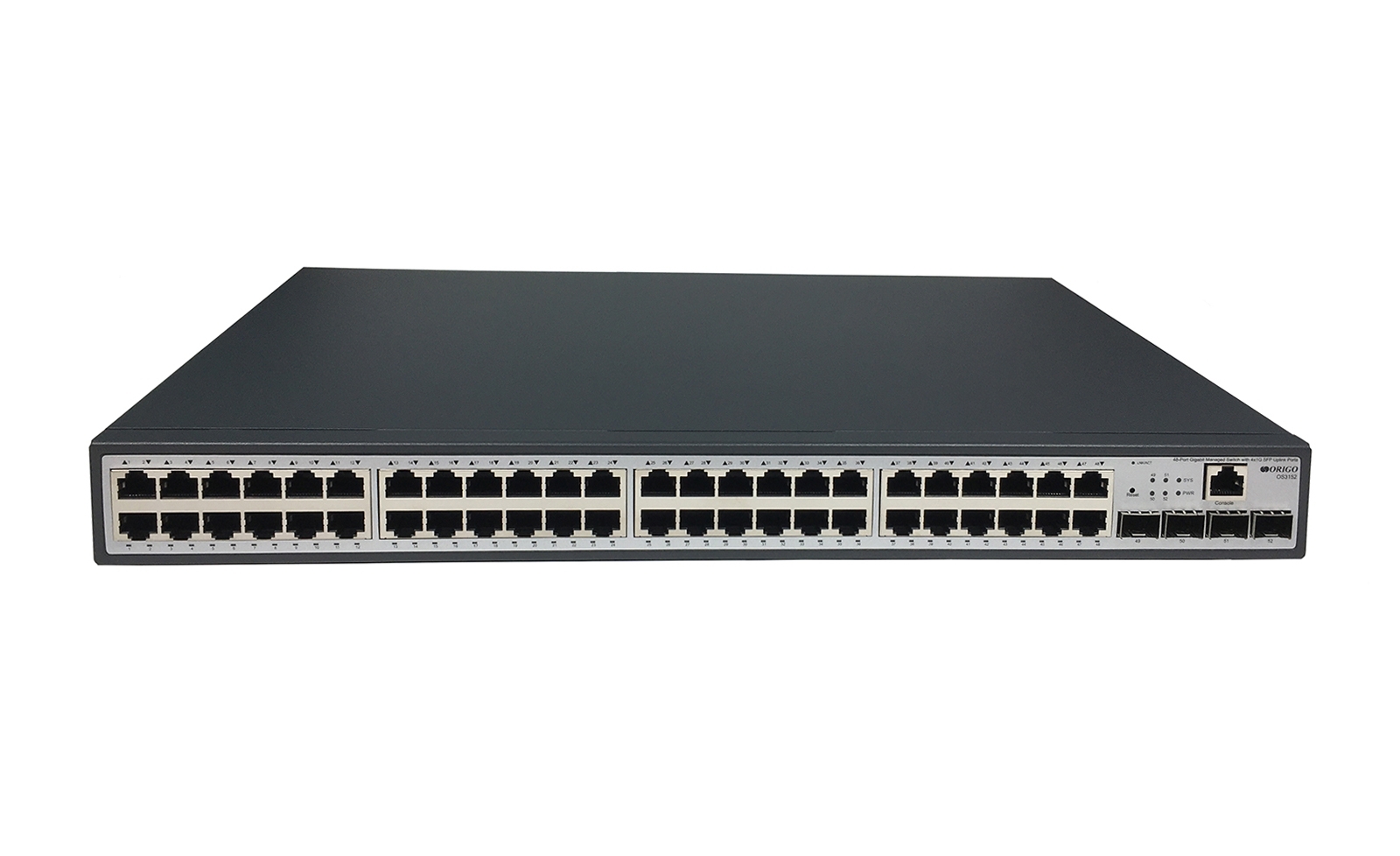 Коммутатор ORIGO OS3152/A1A, 48×1 Гбит/с + 4×1 Гбит/с SFP, управляемый