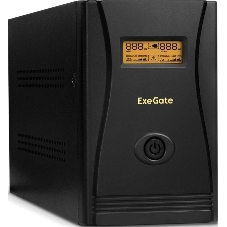 Источник бесперебойного питания ExeGate SpecialPro Smart LLB-2200.LCD.AVR.EURO.RJ.USB / 2200 ВА / 1300 Вт / 4 x CEE 7 (евророзетка)