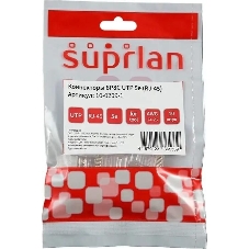 Коннектор Suprlan 10-0209-1, UTP cat.5e RJ45, прозрачный, 10шт