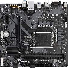 Материнская плата Gigabyte B760M E, LGA 1700, Intel B760, 2xDDR5, 4xSATA, 2xM.2, 1xPCIe 4.0 x16, 1xPCIe x1, 1xVGA, 1xHDMI, 1xDP, 1x1Gb LAN, 4xUSB-A 5Gbps, 2xUSB-A 2.0, 3x3.5 мм, 7.1, mATX
