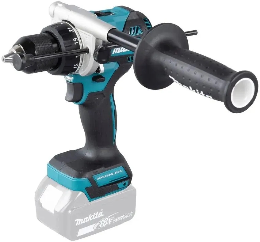 Дрель-шуруповерт Makita DHP486Z, 18 В, 0 Ач, 130 Нм, бесщеточный, ударный