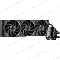 Система охлаждения Water Cooling System PCCooler DE360 Pro BK (300W, 360мм, Black, ARGB Pump, Fans: 3x120мм, 86.73CFM, 32dBA, 2200RPM/Pump height 57мм, 28dBA, 3200RPM, Rad thickness 27мм/S: 1851, 1700, 1200, 115X, AM5, AM4, AM3)
