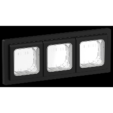 Рамка 3-местная IP55 Рпро-3-55-ФлЧ черный FLITE