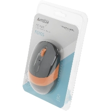 Мышь беспроводная A4Tech Fstyler FG10S черный/оранжевый, 2000 dpi, радиоканал, USB, кнопки - 4