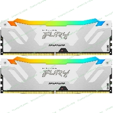 Оперативная память Kingston Fury Renegade, DDR5, 32Gb (2x16Gb), 6400MHz, CL32, DIMM, радиатор, RGB, белый