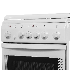 Плита электрическая De Luxe 506004.00Э (кр) белый, конфорок 4 шт, духовка 60 л, 50 см x 85 см x 60 см