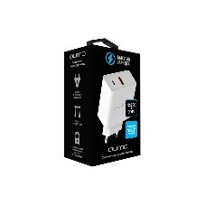 Сетевое зарядное устройство Qumo Energy light (Charger 0052) PD 20W, 2USB, Type-C + QC3.0, белый