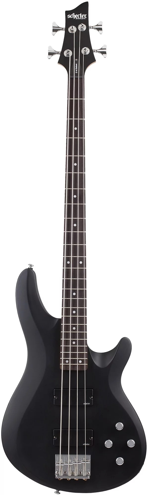 Бас-гитара SCHECTER C-4 DELUXE SBK - бас-гитара 4-струнная, цвет черный матовый