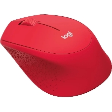 Мышь беспроводная Logitech M280 красный, 1000 dpi, радиоканал, USB, кнопки - 3