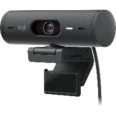 Веб-камера Logitech Brio 500 1920x1080, 30 кадр/с, USB Type-C, микрофон (2 шт, шумоподавление), автоматическая фокусировка, автоосвещение, универсальное крепление
