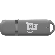 Флешка USB MORE CHOICE МФБ16 Grey (4620202558664), 16GB, USB 2.0, R/W 15/6, серый