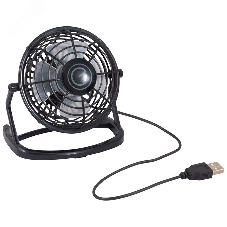 Вентилятор Energy EN-0604 USB чёрный, настольный, 2,5 Вт, 1 скорость, 13 см, питание от USB