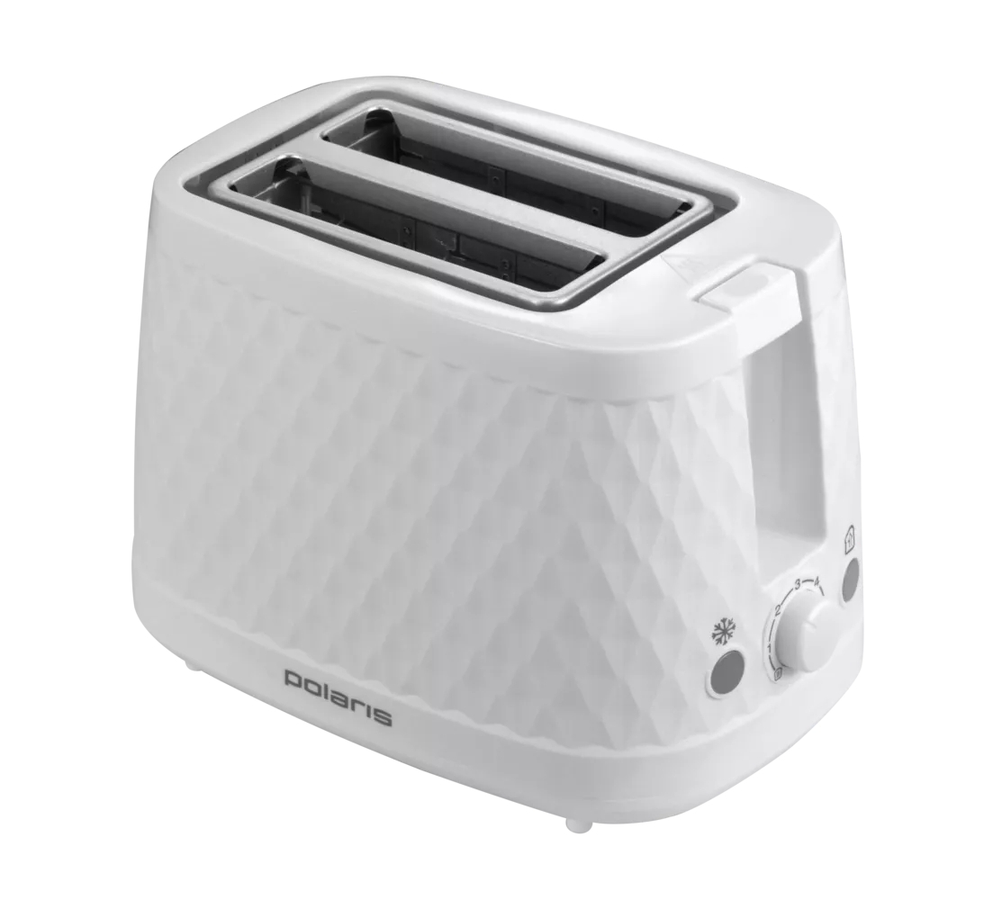 Тостер Polaris PET-0733A белый, 900 Вт, 2 слота