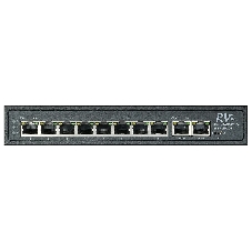 Коммутатор RVi 1NS08F-2T (1G), 8×100 Мбит/с PoE + 2×1 Гбит/с Uplink, неуправляемый