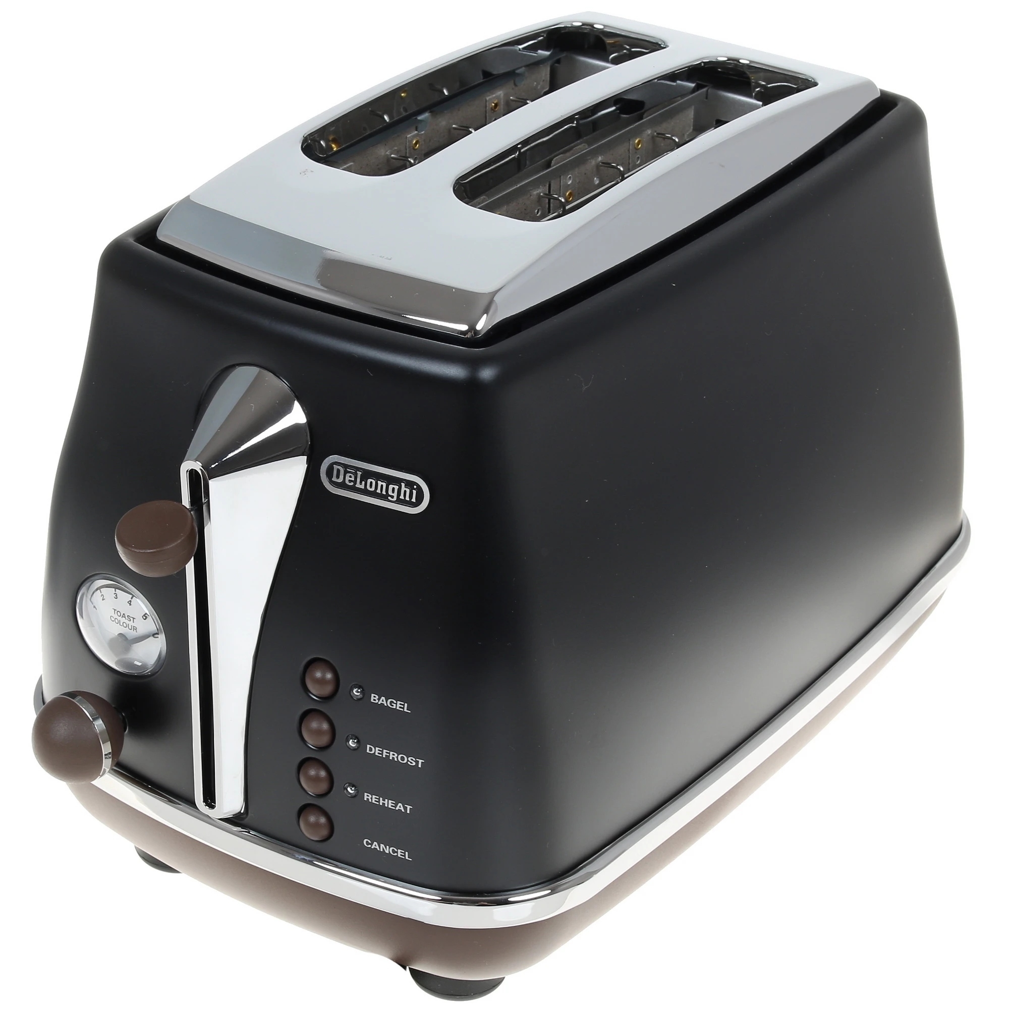 Тостер DeLonghi CTOV2103.BK черный, 900 Вт, 2 слота