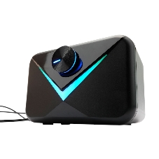 Акустическая система 2.1 Gembird, 11Вт, пластик, рег.громкости, RGB подсветка, черный