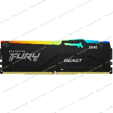 Оперативная память Kingston Fury Beast, DDR5, 32Gb (1x32Gb), 6000MHz, CL36, DIMM, с радиатором, RGB, черный