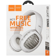 Беспроводные/проводные наушники Hoco W23 BRILLIANT белый, накладные, Bluetooth + проводной, до 8 ч