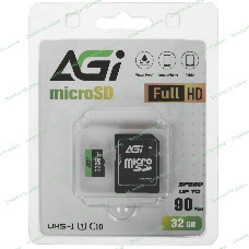 Флеш карта/AGI/Choice TF138 AGI032GU1TF138-R2/microSDHC/32 ГБ/Class 10, UHS-I U1/80 МБ/с