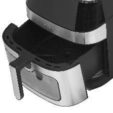 Аэрогриль Garlyn AG-1000 серебристый/черный, 2200 Вт, 8 л, сенсор, 10 программ